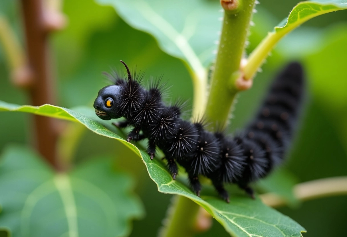 chenilles noires